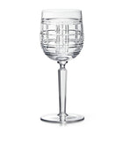 Ralph Lauren Home Hudson Plaid white wine glass, imported from the UK