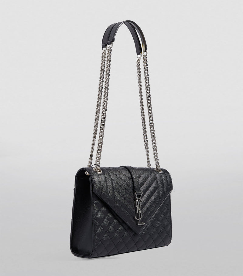 Saint Laurent medium envelope matelassé shoulder bag (British brand)