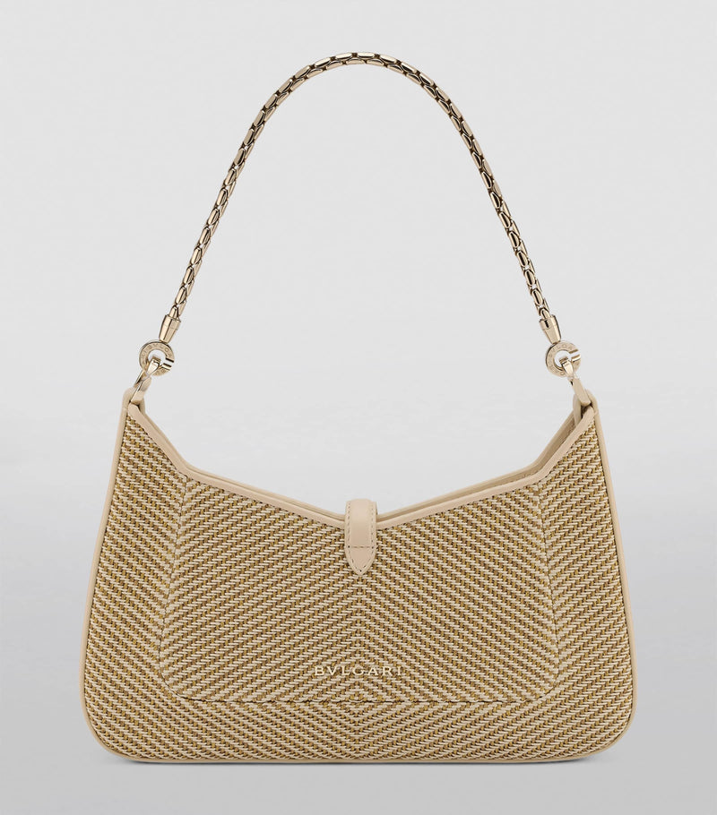 Bvlgari small chevron Serpenti Baia shoulder bag (British brand)