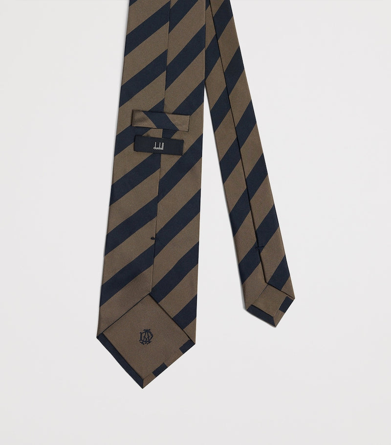 Dunhill mulberry silk stripe tie, imported from the UK
