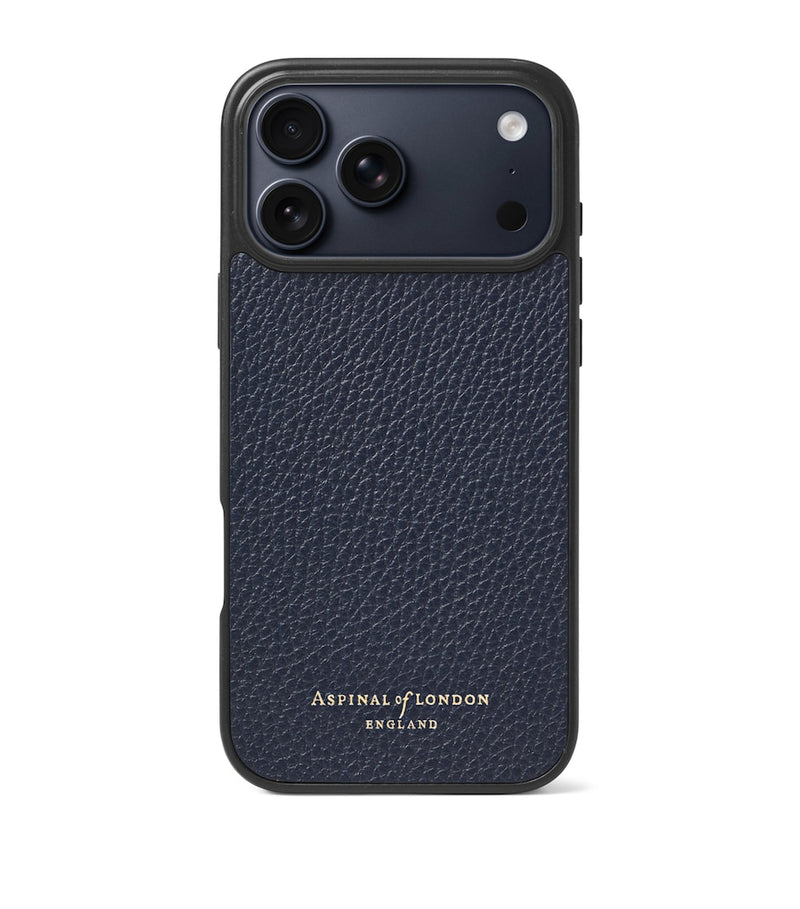 Aspinal Of London iPhone case grained leather - British product