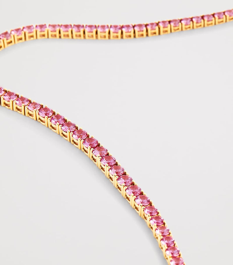 Anita Ko rose gold Hepburn necklace with pink sapphires - British product