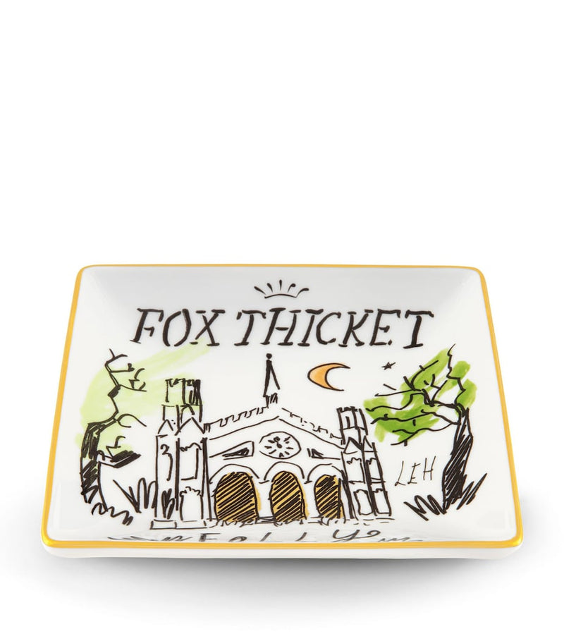 GINORI 1735 Fox Thicket Folly decorative tray 13.5cm, UK version