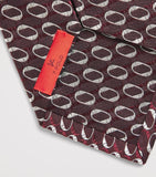 Isaia men's silk geometric jacquard tie (British brand)