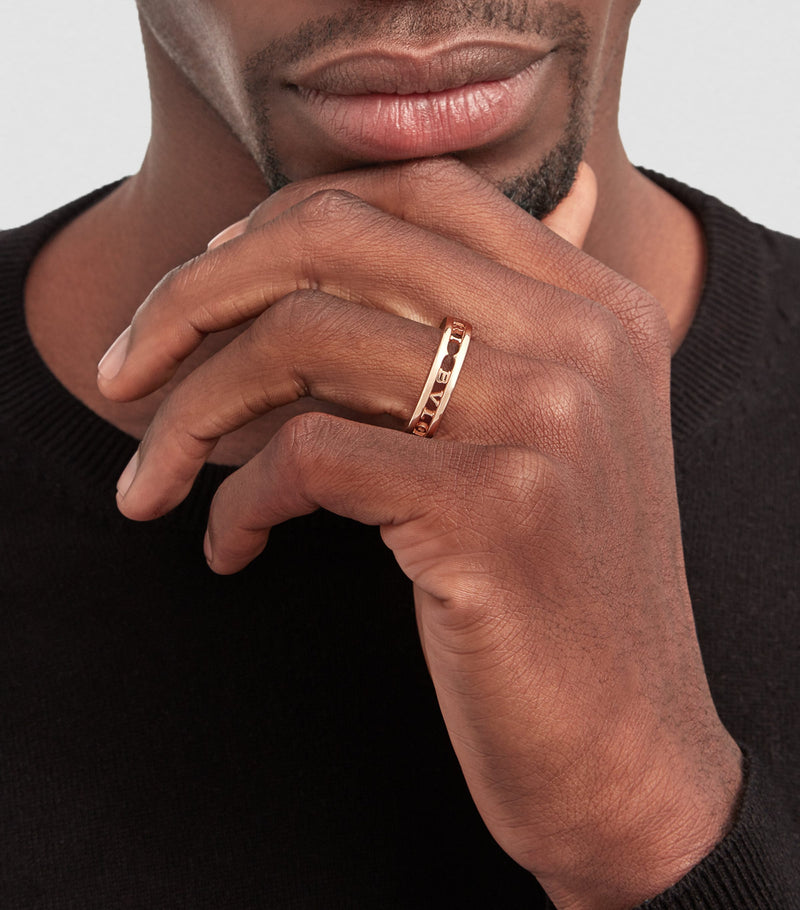 Bvlgari B.zero1 designer rose gold ring, UK version