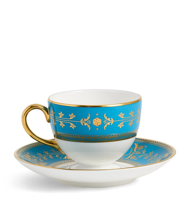 Wedgwood Bacchus bone china teacup and saucer 175ml (British brand)