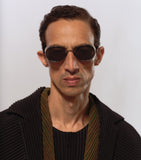 Matsuda round sunglasses 10610H handcrafted titanium, UK version