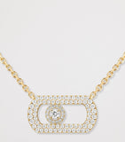 Messika So Move yellow gold diamond pave necklace 0.65ct - British product