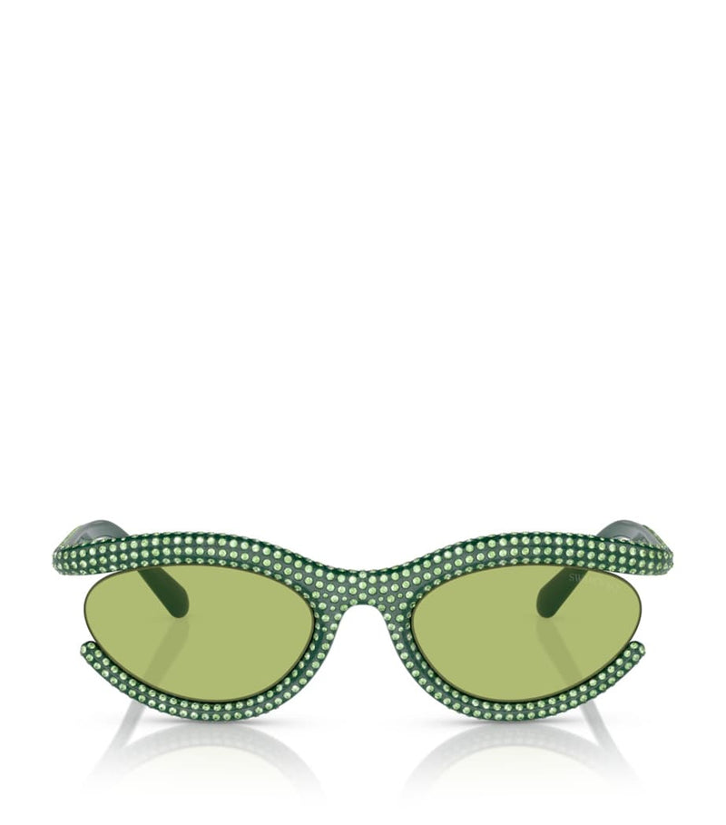 Swarovski Oval SK6006 sunglasses pavé crystals - British product