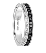 Harrods Boucheron White Gold and Diamond Quatre Black Edition Wedding Band- Buy online at McGrocer