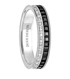 Boucheron wedding band Black Edition 18-karat white gold diamond, imported from the UK
