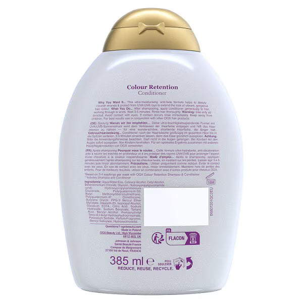OGX Colour Retention Conditioner 385ml, imported from the UK