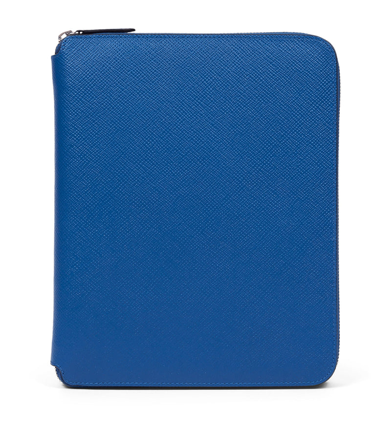 Smythson calfskin Panama A5 folder and notebook set (British brand)