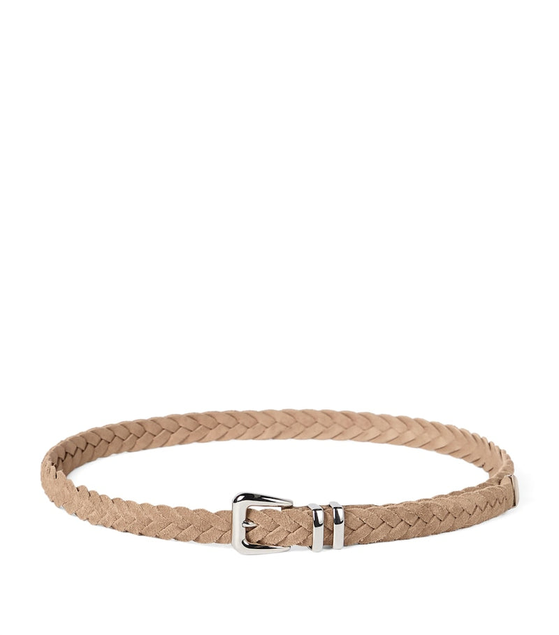 Brunello Cucinelli braided leather belt, UK version