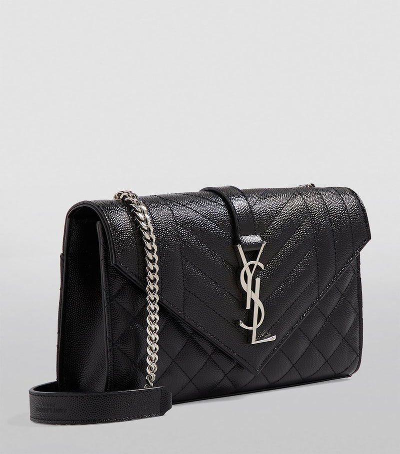 Saint Laurent Small Envelope Matelassé shoulder bag, imported from the UK