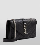 Saint Laurent Small Envelope Matelassé shoulder bag, imported from the UK