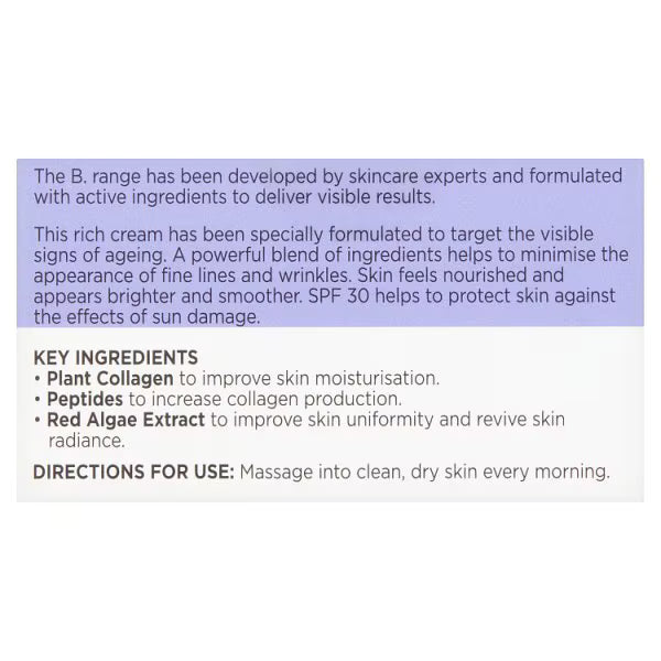 B. daily moisturising face cream SPF 30 50ml - British product