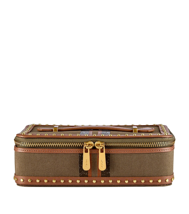 WOLF Ida travel zip jewellery case, imported from the UK