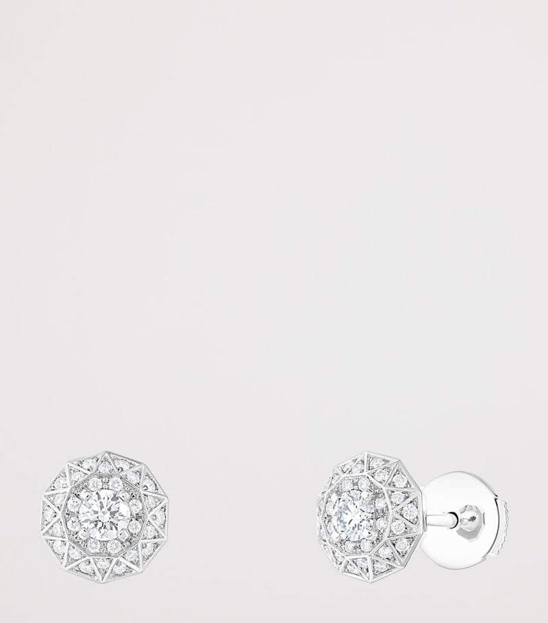 Boucheron white gold diamond Etoile de Paris stud earrings, UK version