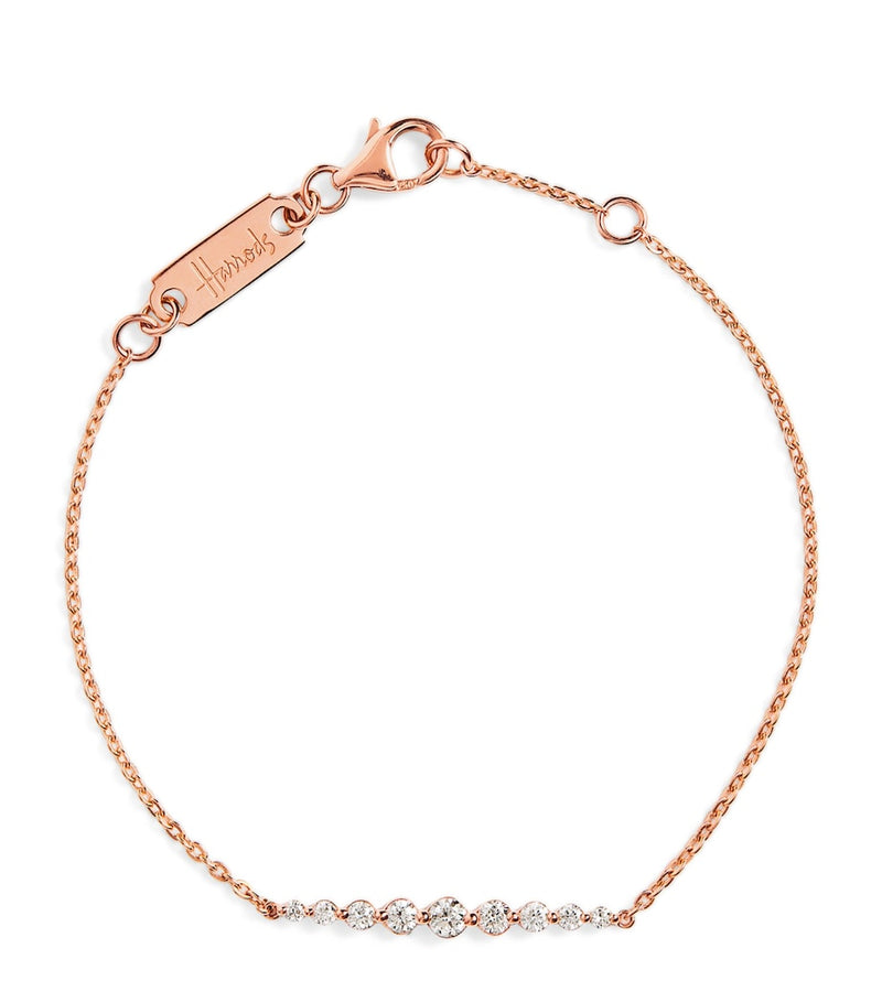 Harrods rose gold diamond bracelet 0.33ct, imported from the UK