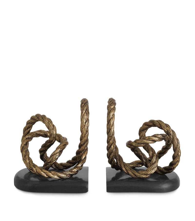 Eichholtz Corwyn bookends antique brass granite set of 2, UK version