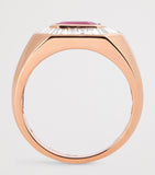 SHAY Rose Gold Championship Ring with Ruby and Diamonds, UK version