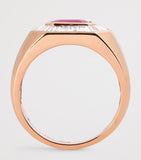 SHAY Rose Gold Championship Ring with Ruby and Diamonds, UK version