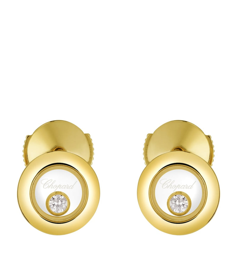 Chopard Happy Diamonds earrings 18kt yellow gold - British product