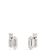 Harrods Suzanne Kalan White Gold and Diamond Bold Burst Stud Earrings- Buy online at McGrocer