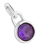 Astrid & Miyu February birthstone charm, imported from the UK