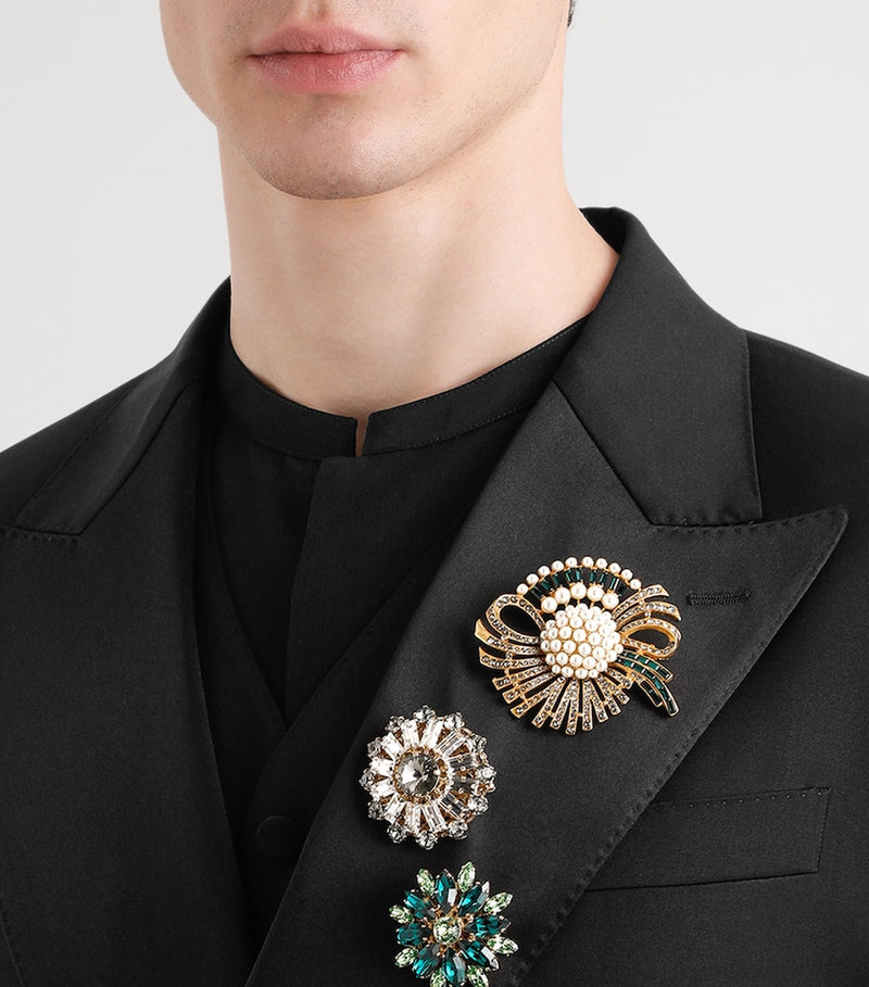 Dolce&Gabbana rhinestone brooch, UK version