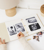 Blush and Gold safari-themed baby photo album 30x28x6cm - British product