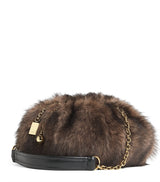 Harrods Chloé Shearling Plissé Shoulder Bag- Buy online at McGrocer