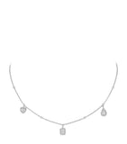Messika My Twin trilogy white gold diamond necklace 0.76ct, imported from the UK