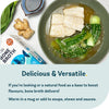 Freja sipping fish bone broth 500ml (British brand)