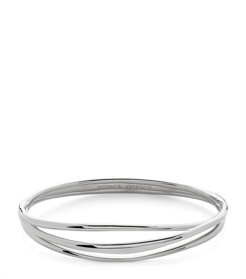 Monica Vinader Nura wrap bangle sterling silver (British brand)
