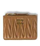 Harrods Miu Miu Leather Matelassé Zipped Card Holder - 8cm x 11cm- Buy online at McGrocer