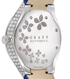 Graff white gold diamond sapphire butterfly watch 33mm (British brand)