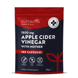 Superdrug Nutravita Apple Cider Vinegar 1800mg with Mother Dietary Supplement Capsules, 180 Capsules- Buy online at McGrocer