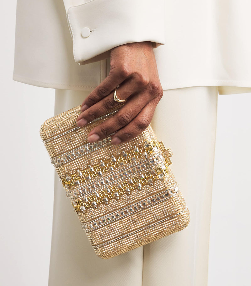 Judith Leiber crystal lattice clutch, UK version