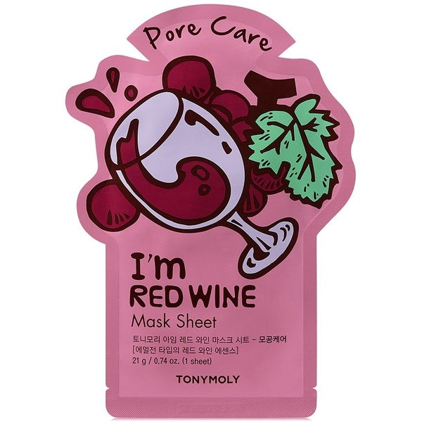 Tonymoly red wine pore care mask sheet 21g (British brand)