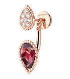 Boucheron Serpent Bohème rose gold diamond garnet earrings - British product