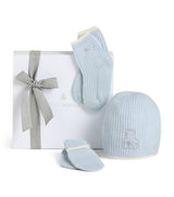 Harrods Brunello Cucinelli Kids Cashmere Rib Beanie, Mittens and Socks Set- Buy online at McGrocer
