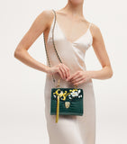 Aspinal of London Mayfair velvet top-handle bag midi (British brand)