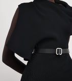 Issey Miyake leather Fork belt 2.5cm, imported from the UK