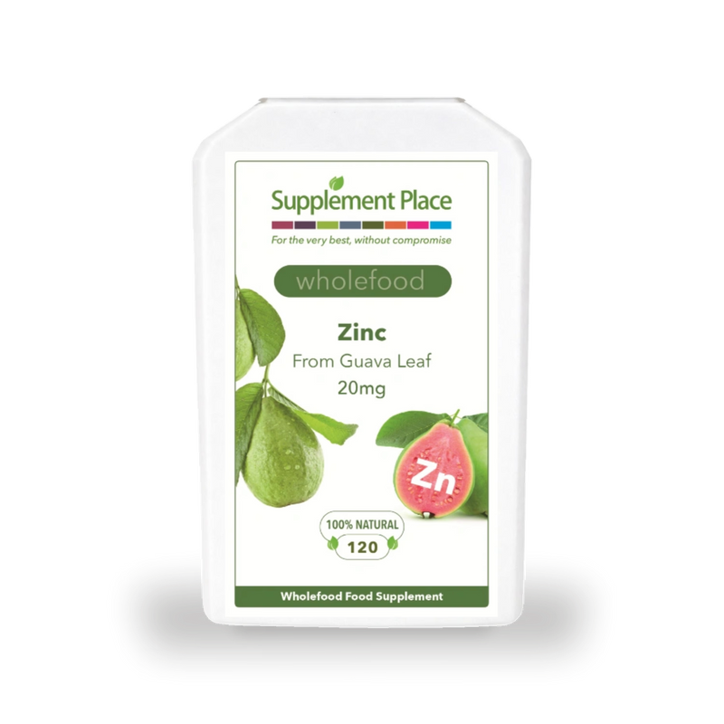 Supplement Place Zinc 20mg Guava Leaf 120 Capsules - British product