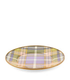 MacKenzie-Childs steel tartan violet dessert plate 20cm, imported from the UK