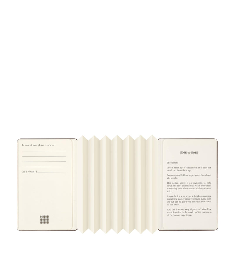 Moleskine Miyake Design Studio business card holder notebook, imported from the UK