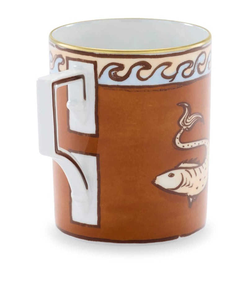 GINORI 1735 Il Viaggio di Nettuno porcelain coffee mug - British product