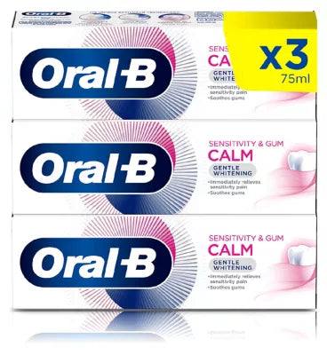 Oral-B Sensitivity & Gum Calm 3 Month Toothpaste Bundle - Gentle White - McGrocer
